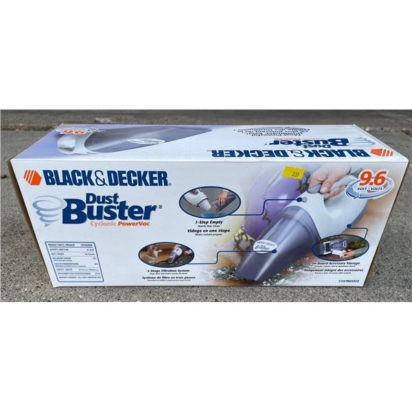Brand New In Box - Black & Decker Dust Buster Power Vac 9.6V