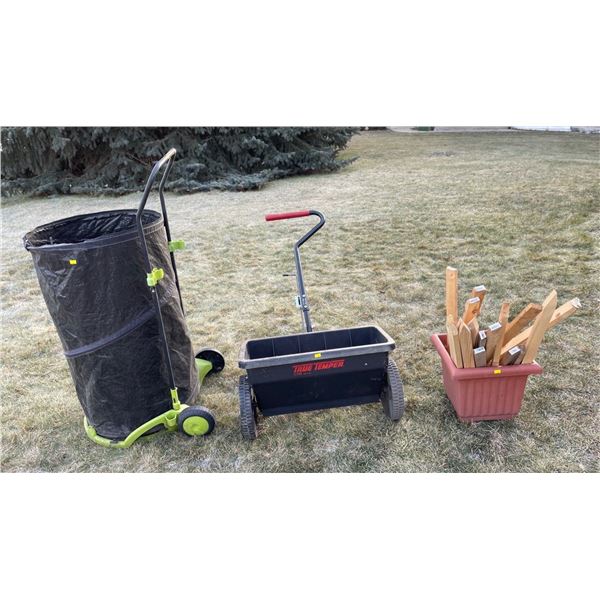 Landscape Bag On Wheels, True Temper Ferilizer Spreader.Model # DS 1500, & More