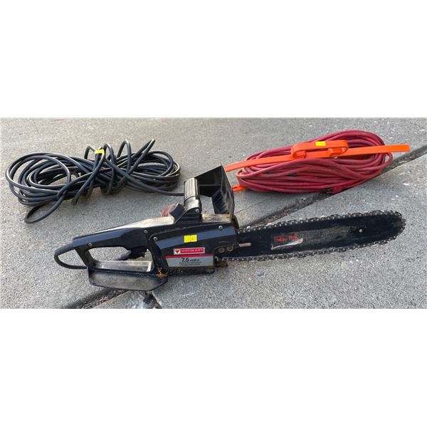 Mastercraft Electric Chain Saw Model # 54-5702-2 7.5 AMP/A & More