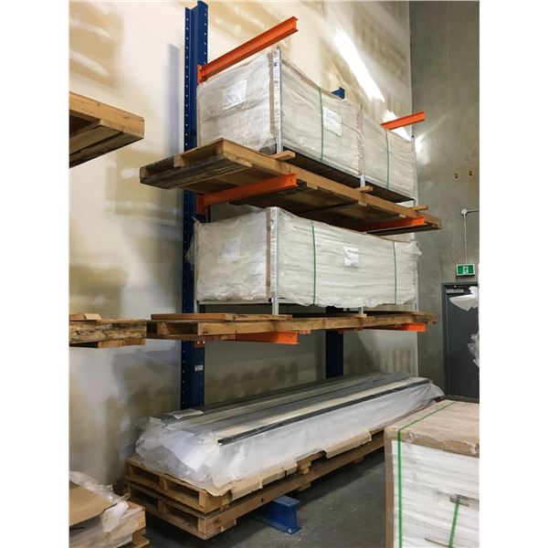 *LD* CANTILEVER SINGLE SIDED MATERIAL STORAGE RACKING SYSTEM, 4 TIER ...