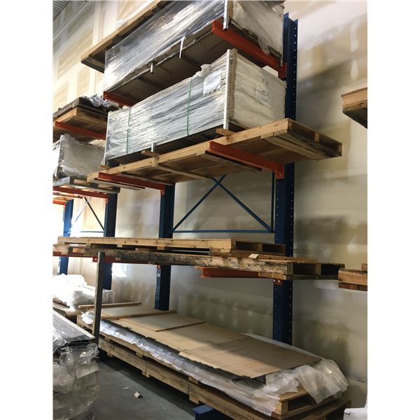 *LD* CANTILEVER SINGLE SIDED MATERIAL STORAGE RACKING SYSTEM, 4 TIER ...
