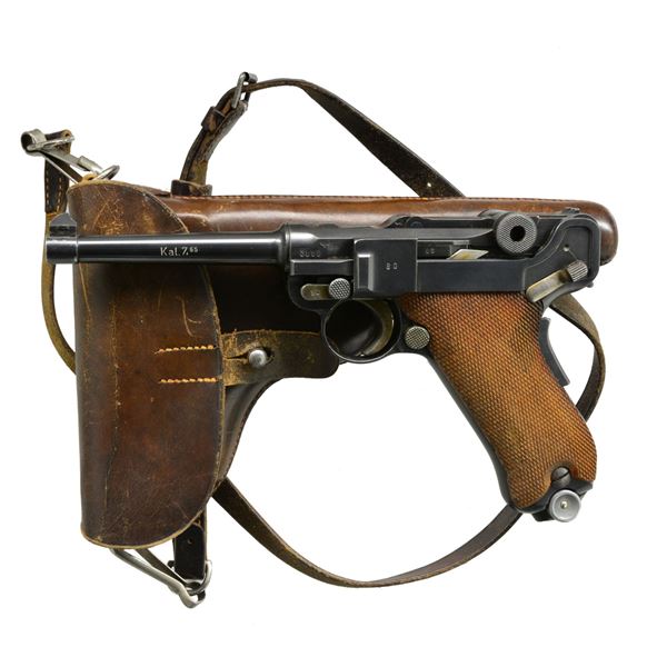 SCARCE MAUSER BANNER 1906/34 LUGER, HOLSTER.