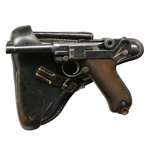ERFURT MODEL 1908 MILITARY LUGER SEMI-AUTO PISTOL.