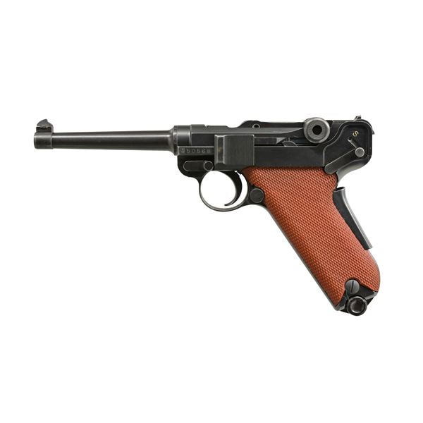 1929 SWISS MILITARY LUGER SEMI-AUTO PISTOL.
