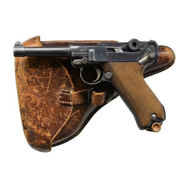 ERFURT 1914 MILITARY LUGER SEMI-AUTO PISTOL.