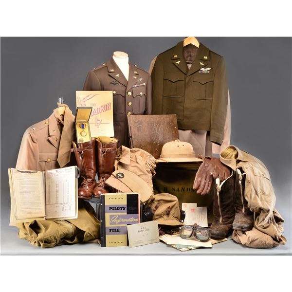 VERY LARGE WWII AMERICAN / ENGLISH PILOT GROUP.