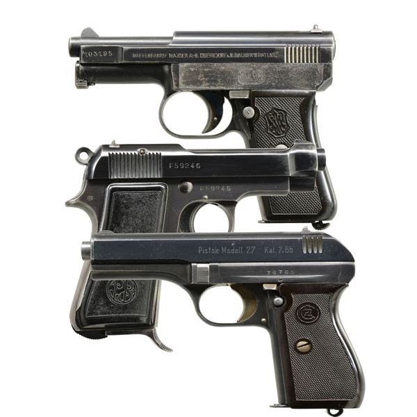 MAUSER, BERETTA & CZ SEMI-AUTO POCKET PISTOLS.