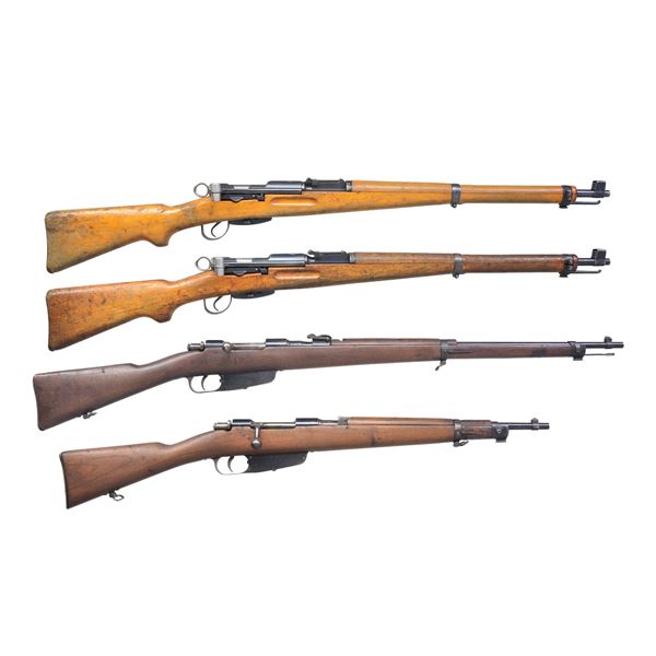 2 SWISS & 2 ITALIAN RIFLES.
