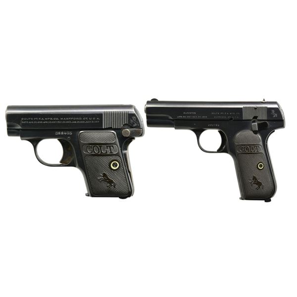 COLT 1908 VEST POCKET & 1903 HAMMERLESS SEMI-AUTO