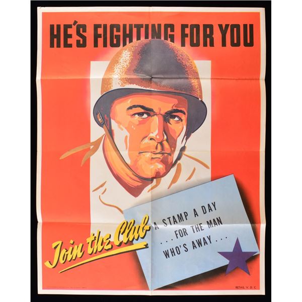 WWII US SAVINGS STAMP POSTER.