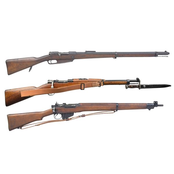3 EUROPEAN BOLT ACTION RIFLES.