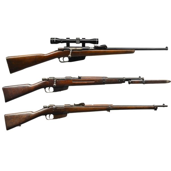 3 TERNI BOLT ACTION RIFLES.