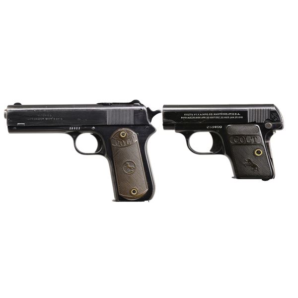 2 COLT 1903 & 1908 POCKET SEMI AUTO PISTOLS.