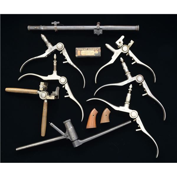 INTERESTING LOT OF ANTIQUE LOADING TOOLS, STEVENS