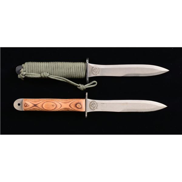 2 COMMEMORATIVE EK STYLE KNIVES.