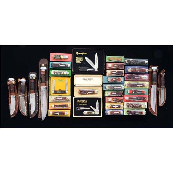 ASSORTMENT OF REMINGTON FOLDING & FIXED BLADE