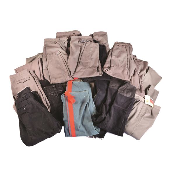 24 PAIRS OF EAST GERMAN & RUSSIAN UNIFORM PANTS.