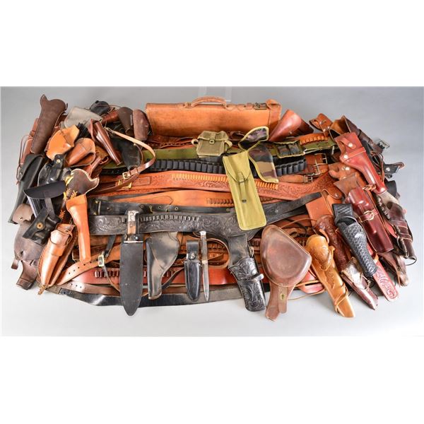LARGE GUN LEATHER ASSORTMENT