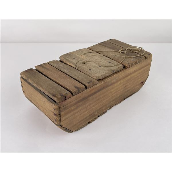 Antique Wood Floating Bait Box