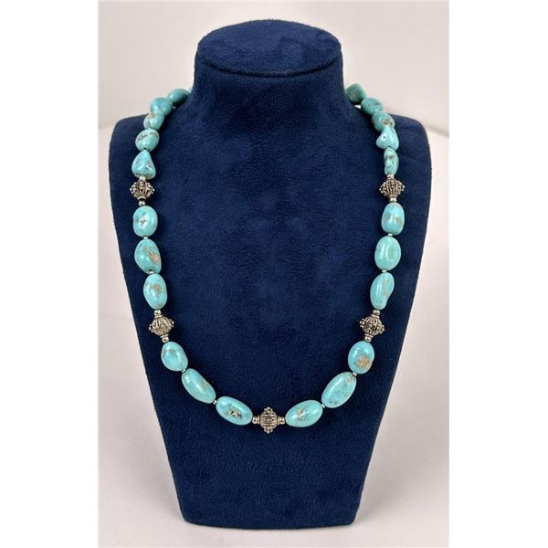 Navajo Sterling Silver Turquoise Necklace
