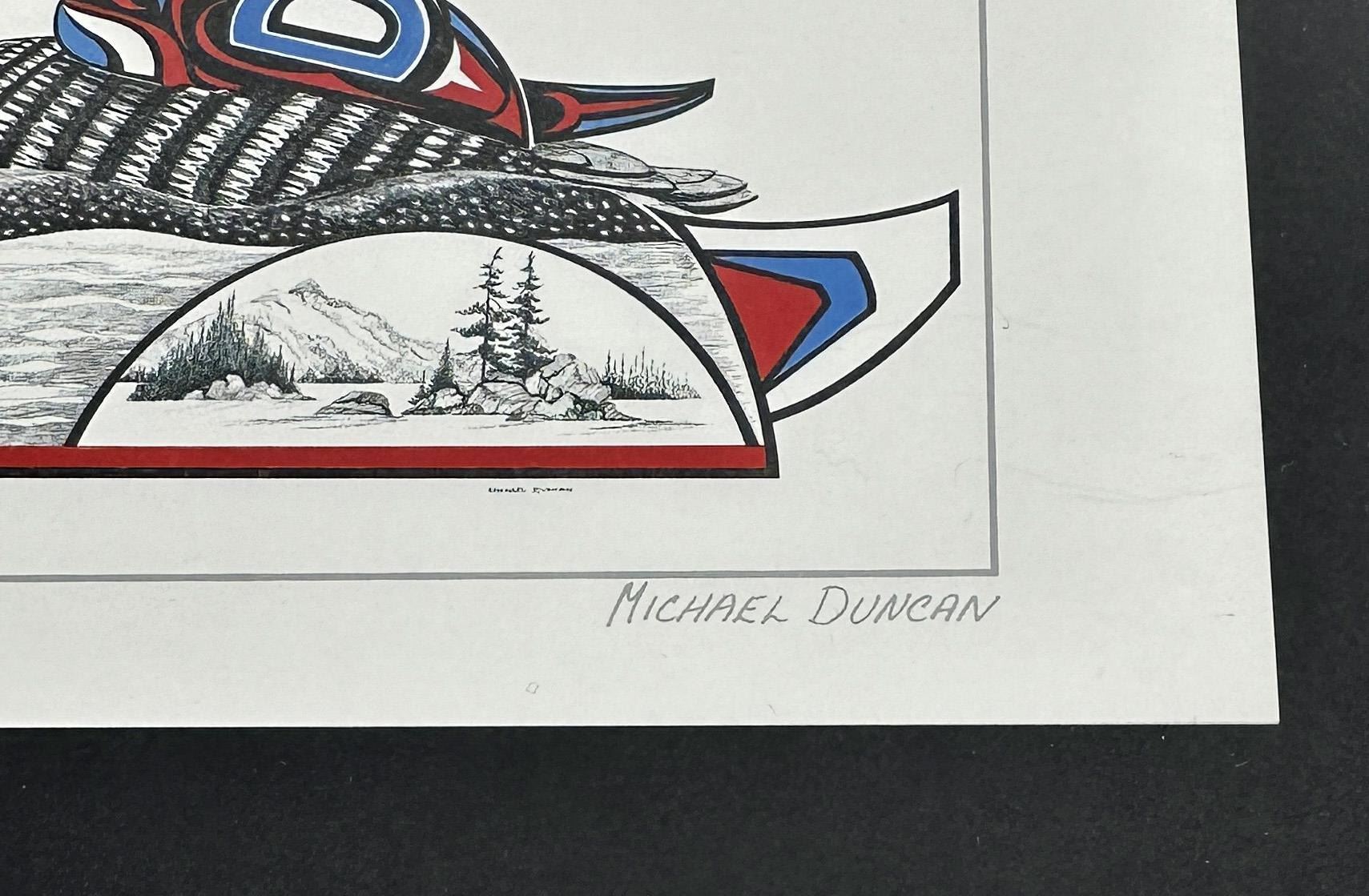 Michael Duncan Haida Indian Loon Print