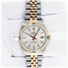 Image 4 : Rolex Mens Two Tone Silver Index And Diamond Sapphire Datejust 36MM