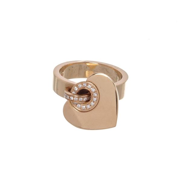 Bvlgari Gold Cuore Charm Ring