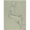 Image 1 : William Bouguereau - Study of Seated Veiled Female Figure 19th Cent.