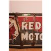 Image 3 : * Vintage Red Indian Motor Oil Dealer Enamel Sign - 26.5" x 6'