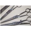 Image 2 : (3) Pairs of Vintage Barber's Scissors + Straight Razor