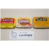 Image 1 : (3) Vintage Pill Tins - Anacin, Aspirin, Ezo