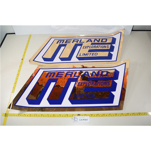 Vintage Merland Exportation Oil Field Decal Set