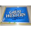 Image 1 : Tin Sign - Blue Great Western Beer - NOS