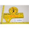 Image 1 : Porcelain License Plate Topper - Paw Paw Bait