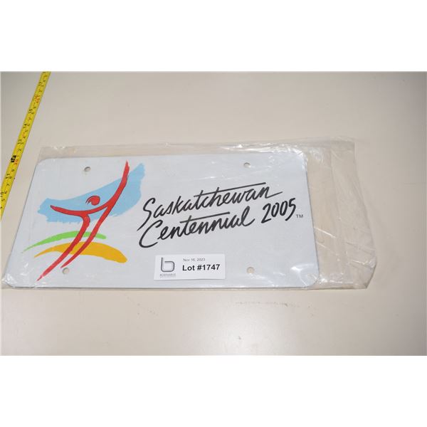 Saskatchewan Centennial 2005 License Plate