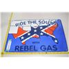 Image 1 : Layered Porcelain Sign - Rebel Gas