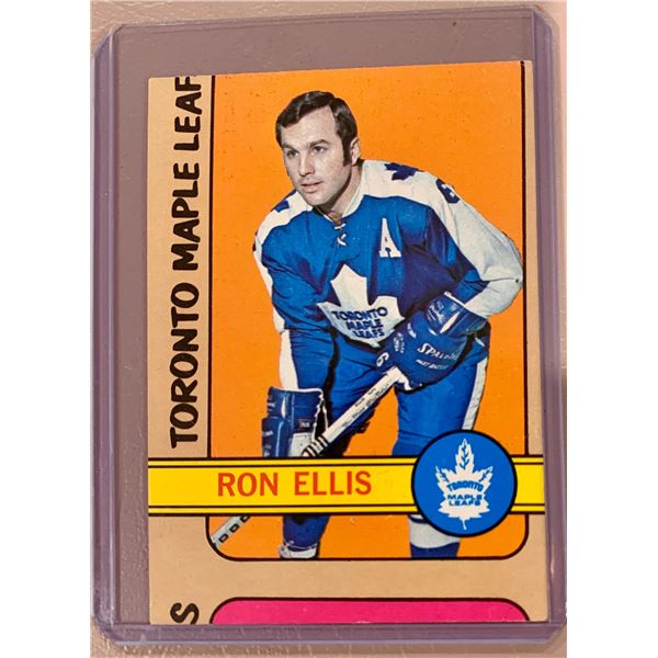 Ron Ellis 1971-1972 Topps Hockey Card NRMT-MINT Mis-Cut