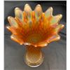 Image 7 : Northwood Dark Marigold Carnival Glass "Diamond Point" Vase. Circa 1909.