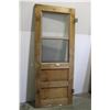 Image 1 : ** Wooden Door with Glass Insert and Screen - 32" x 80 1/2" Long