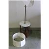 Image 1 : ** Marble Lamp Stand with Shade - 43" Tall