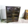 Image 1 : ** Small Display Cabinet with (2) Glass Doors - 34" x 11 3/4" x 45" Tall