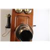 Image 2 : Vintage Oak Kellogg Wall Telephone - Works, Has Battery