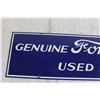 Image 2 : Porcelain Genuine Ford Parts Used Here Sign - 6" x 22"