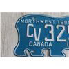 Image 2 : 1972 Northwest Territories License Plate - Polar Bear Blue