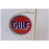 Image 3 : Miniature Decorative Gulf Double Sided Pole Sign - 5 x 13.7