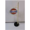 Image 1 : Miniature Decorative Gulf Double Sided Pole Sign - 5 x 13.8