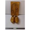 Image 1 : Hand Carved Image -11x19" & Clogs