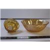 Image 1 : Carnival Glass Chip and Dip Set - Basket Weave Pattern