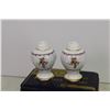 Image 2 : AMACO Tin + (4) Salt and Pepper Shakers - Royal Albert Petiti Point, Coop Gas Pump