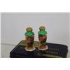 Image 6 : AMACO Tin + (4) Salt and Pepper Shakers - Royal Albert Petiti Point, Coop Gas Pump
